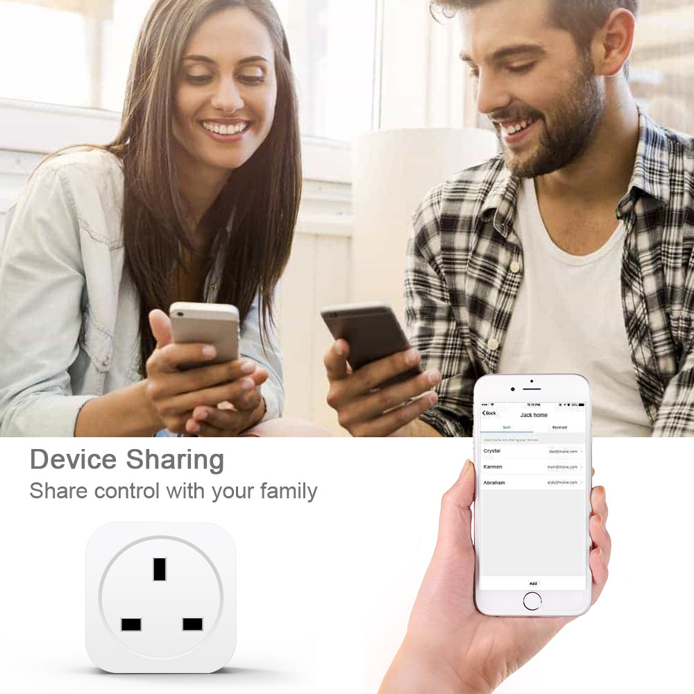 British regulatory alexa mobile phone timer switch plug remote control smart wifi smart socket